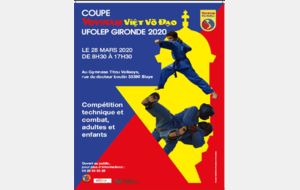 COUPE DE GIRONDE UFOLEP LE 28 MARS 2020 AU GYMNASE TITOU VALLAEYS RUE DOCTEUR BOUTIN 33390 BLAYE